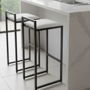 Kit 2 Banqueta Alta Branco