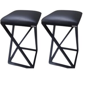 Conjunto 2 Banquetas Baixa P/ Mesa De Cozinha Industrial