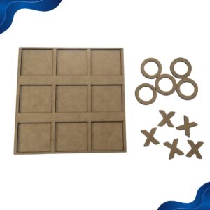 Jogos da Velha Em MDF 20cm Jogo De Tabuleiro Infantil e Pedagógico
