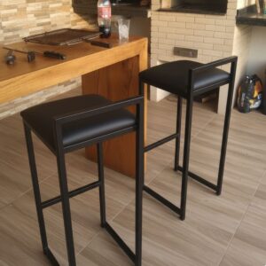kit 2 Banquetas Para Cozinha Banqueta Industrial