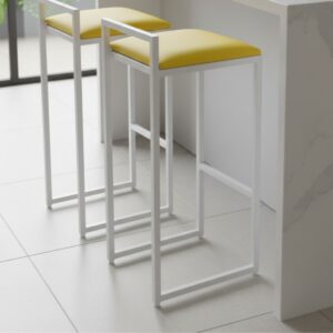 Kit 2 Banquetas Alta Metalon Amarelo