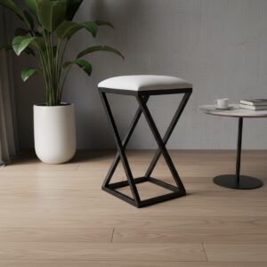 Banqueta Baixa Quadrada Industrial Novidade Cozinha Balçao Area Gourmet Aço Pintura Eletrostatica