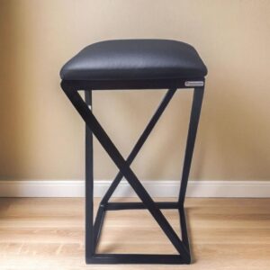 Banqueta Z Baixa 50 cm Altura Estrutura Metalon 20x20 Industrial