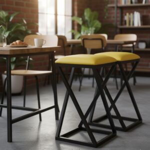 Conjunto 2 Banquetas De Cozinha Baixa Z Industrial