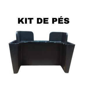 Pé Roupeiro Para Comodas e Guarda-Roupas 4 Unidades Preto