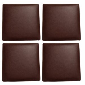 KIT 4 Assento Quadrado Estofado (30 Cm) Em Corino Para Banqueta Ou Cadeira assento para reposição base parafusável Marrom