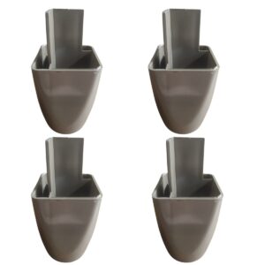 Pé Para Móveis Kit 4 Pezinho Protetor Guarda Roupa Rack Armário Cômoda Material Resistente Bronze Redondo