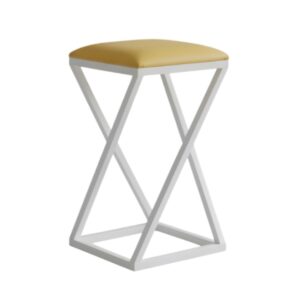 Banqueta Z Baixa 50 cm com Armação de Metal Amarelo Lari