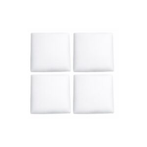 KIT 4 Assento Quadrado Estofado (30 Cm) Em Corino Para Banqueta Ou Cadeira assento para reposição base parafusável Branco