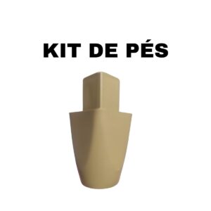 Pé Para Móveis Kit 4 Pezinho Protetor Guarda Roupa Rack Armário Cômoda Material Resistente Caramelo Redondo