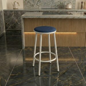 Cadeira Alta Banqueta Bar Balcão Bancada Banco Cozinha Azul Marinho Luna