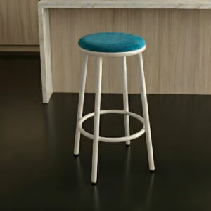 Cadeira Alta Banqueta Bar Balcão Bancada Banco Cozinha Azul Turquesa Luna