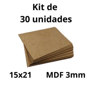 30 Unidades Chapa MDF 15X21 Decoração Quadro Foto Artesanato