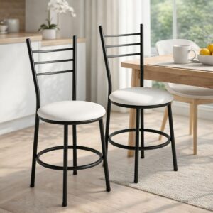 Kit 2 Cadeiras Conforto Estilo Sofisticada Moderna Sala de Jantar Cozinha Varanda Área Gourmet Branco