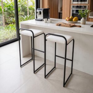 Kit 2 Banquetas Bar Cozinha Espaco Gourmet Branco