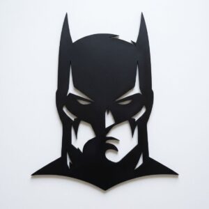 Quadro Decorativo Vazado Batman MDF 3mm Preto